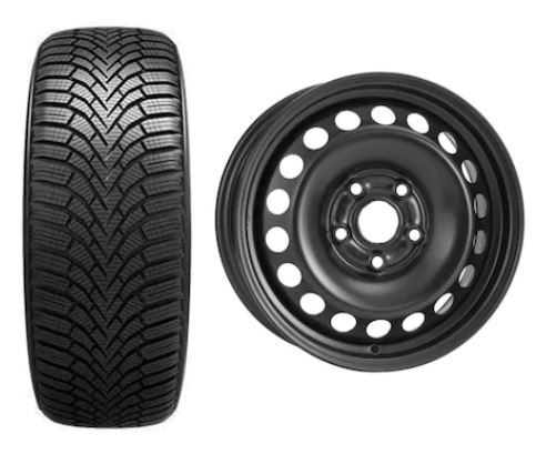 Roata completa VW Golf 7, Skoda Octavia 3, Seat Leon janta otel ALCAR 7755 6x15 + anvelopa Iarna Sailun IceBlazer Alpine+ 195/65R15 91T Roti complete Skoda